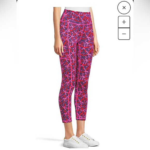 NEW Lilly Pulitzer Weekender High Rise Midi Luxletic Leggings Passion Fruit Pink - Picture 2 of 9